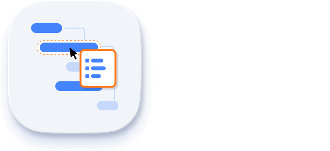 Context menu in Angular Gantt Chart.