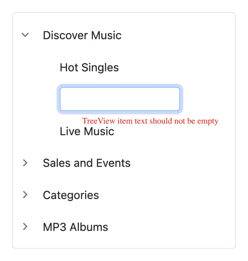 Angular Tree View tree node validation.