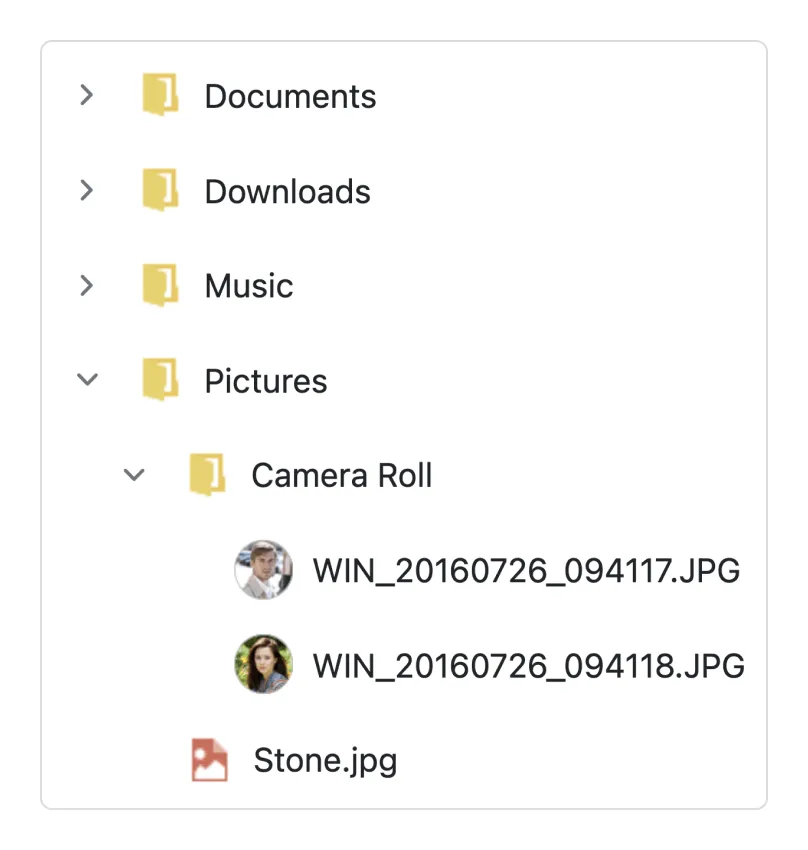Angular Tree View icon and images.