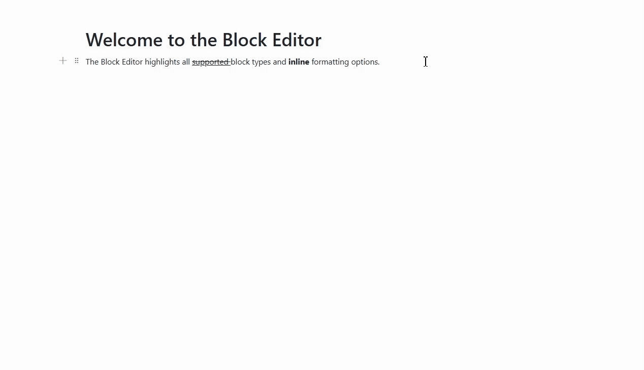 Blazor Block Editor overview