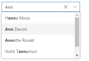 Blazor ComboBox filtering with case sensitivity and minimum search characters