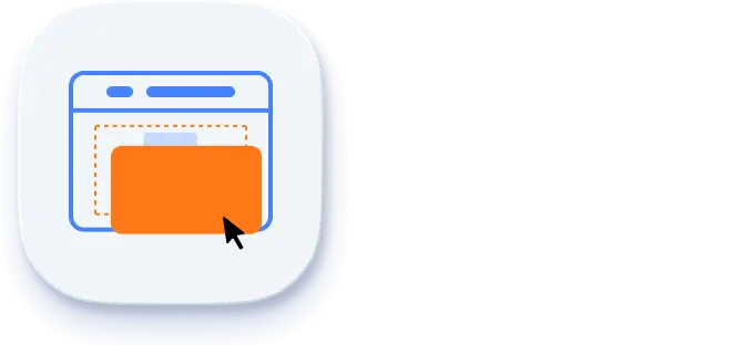 Select and drag the nodes or connectors using handlers in Blazor Diagram library.
