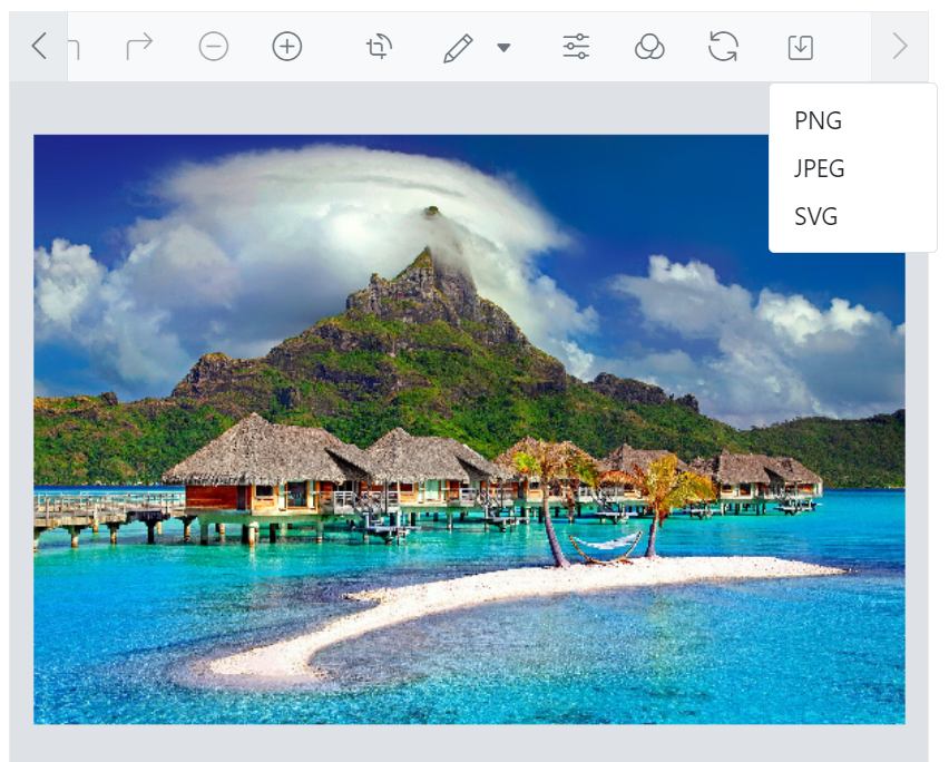Blazor Image Editor Export