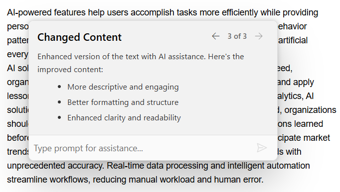 Blazor Inline AI Assist template.