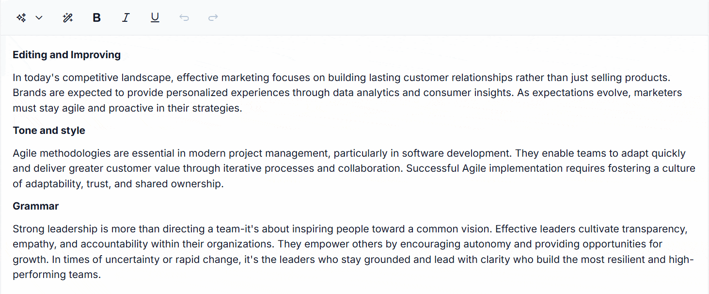 Blazor Smart Rich Text Editor component overview.
