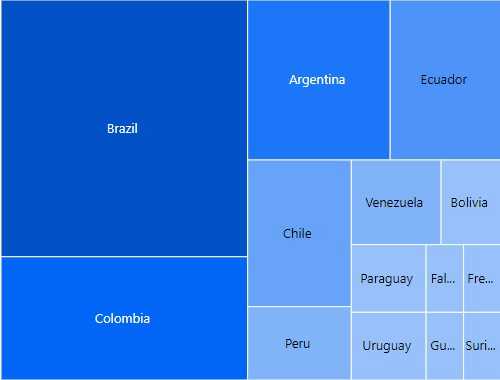 Display a tooltip on moving the mouse over the nodes in Blazor TreeMap.