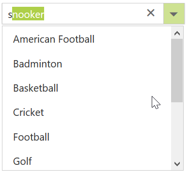 Showcasing the autofill option while typing