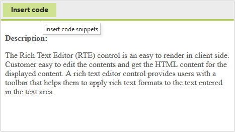 Rich Text Editor custom toolbar