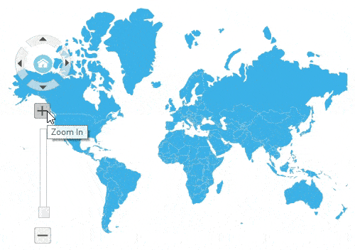 Zooming and panning is enabled in the ASP.NET Web Forms Maps