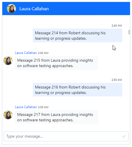ASP.NET Core Chat UI on-demand messages loading