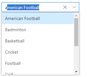 ASP.NET Core ComboBox autofill option while typing