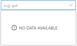 ASP.NET Core ComboBox pop-up list custom appearance when no records are found