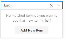 ASP.NET Core ComboBox that allows custom values in the pop-up list