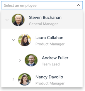 ASP.NET Core Dropdown Tree with item template.