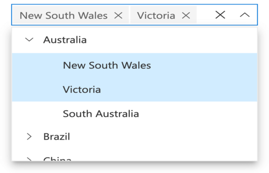 ASP.NET Core Dropdown Tree with multiple selection.