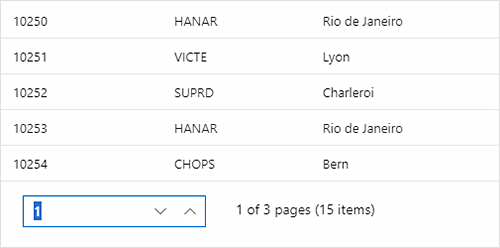 ASP.NET Core Data Grid customized pager UI.