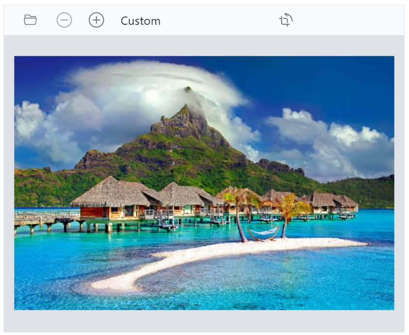 ASP.NET Core Image Editor Toolbar