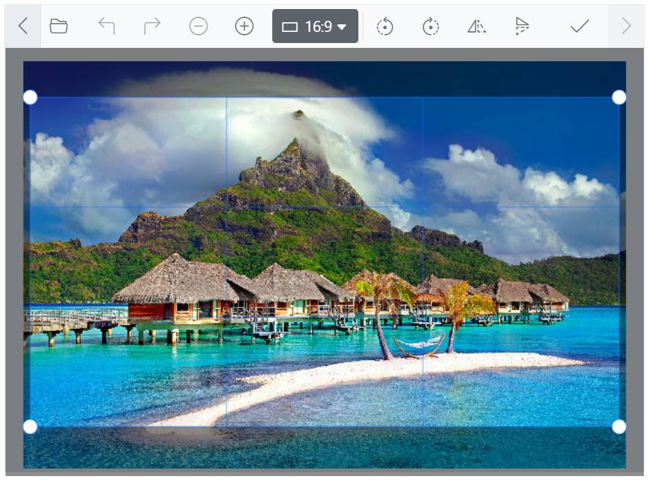 ASP.NET Core Image Editor ratio selection