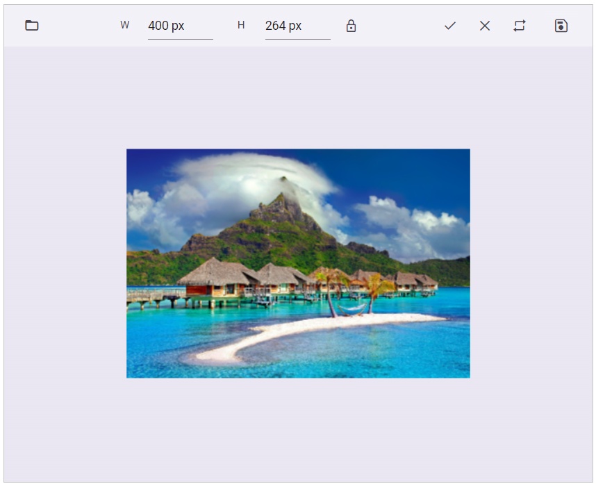ASP.NET Core Image Editor Resize