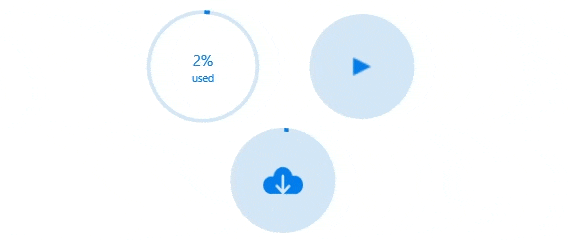 Circular progress bar with different contents.