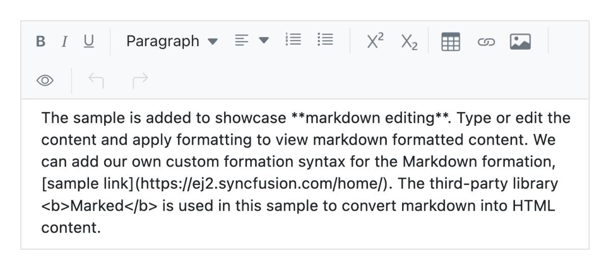 Full screen text editor in ASP.NET Core WYSIWYG HTML editor.