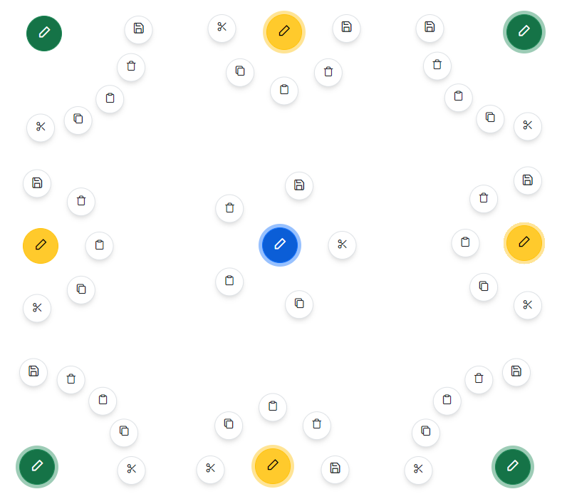 ASP.NET Core Speed Dial radial mode