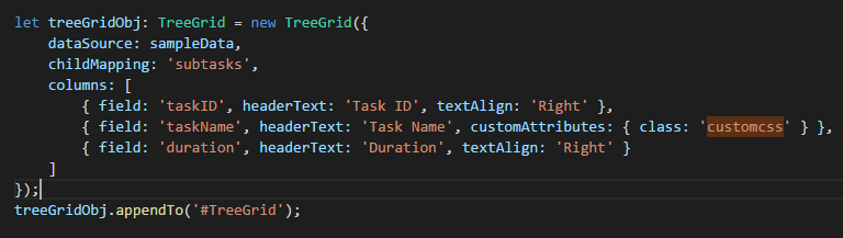 Cell Attributes in ASP.NET Core Tree Grid.