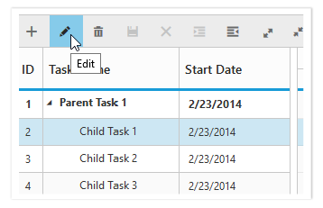 Gantt with toolbar