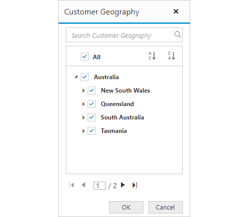 Member editor in ASP.NET Core Pivot and OLAP browser