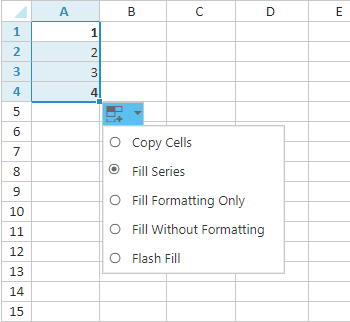 fill series like excel