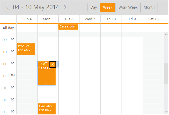 Appointment Inline Delete
