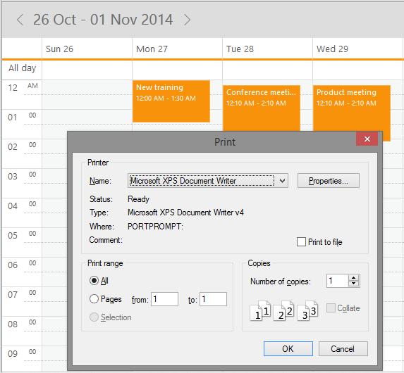Scheduler provides support for printing
