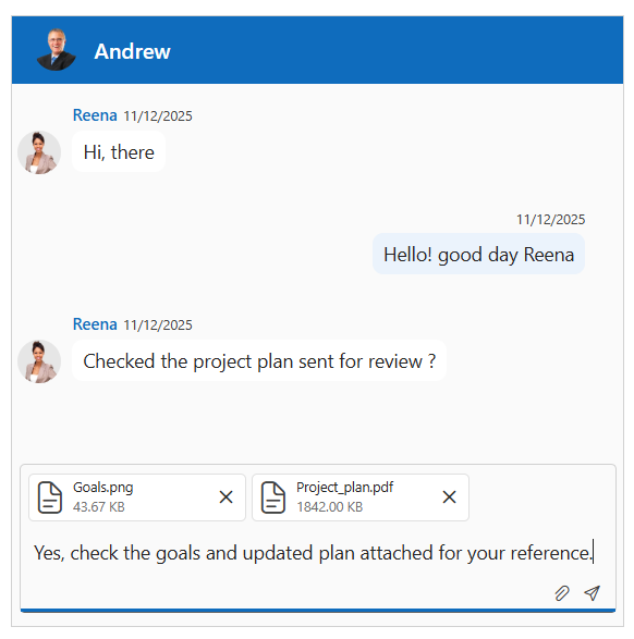 ASP.NET MVC Chat UI file attachments