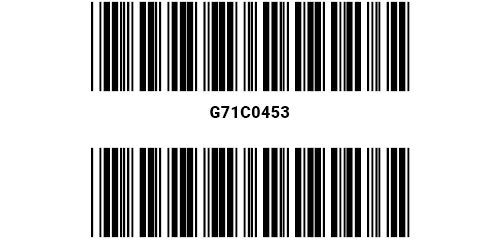 Human-readable barcode text