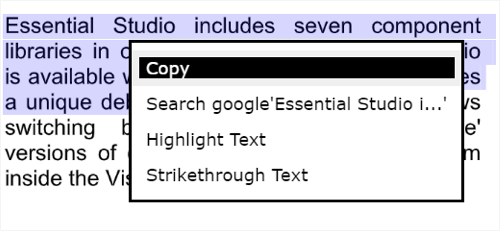 Select and copy text