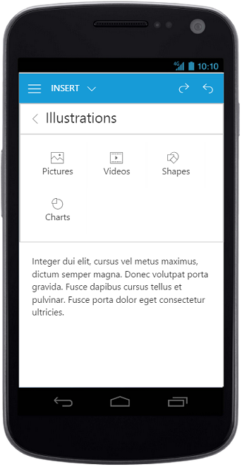 Mobile view in Ribbon