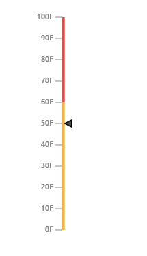 Linear gauge with label format