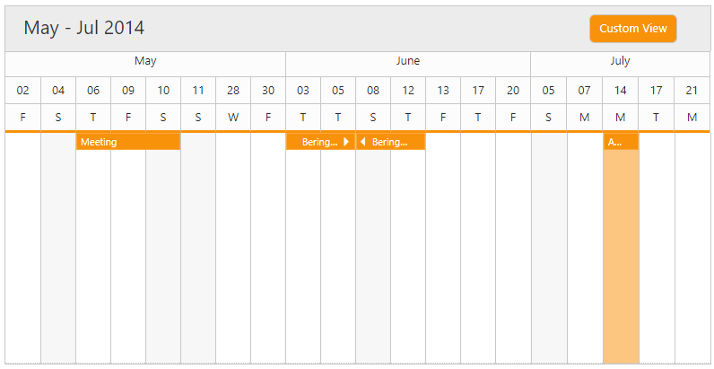 Custom Date Range Rendering
