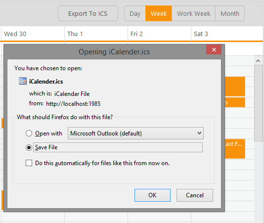 Scheduler provides support for Pdf exporting
