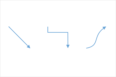 Different types of connectors available in ASP.NET Core flowchart diagram control