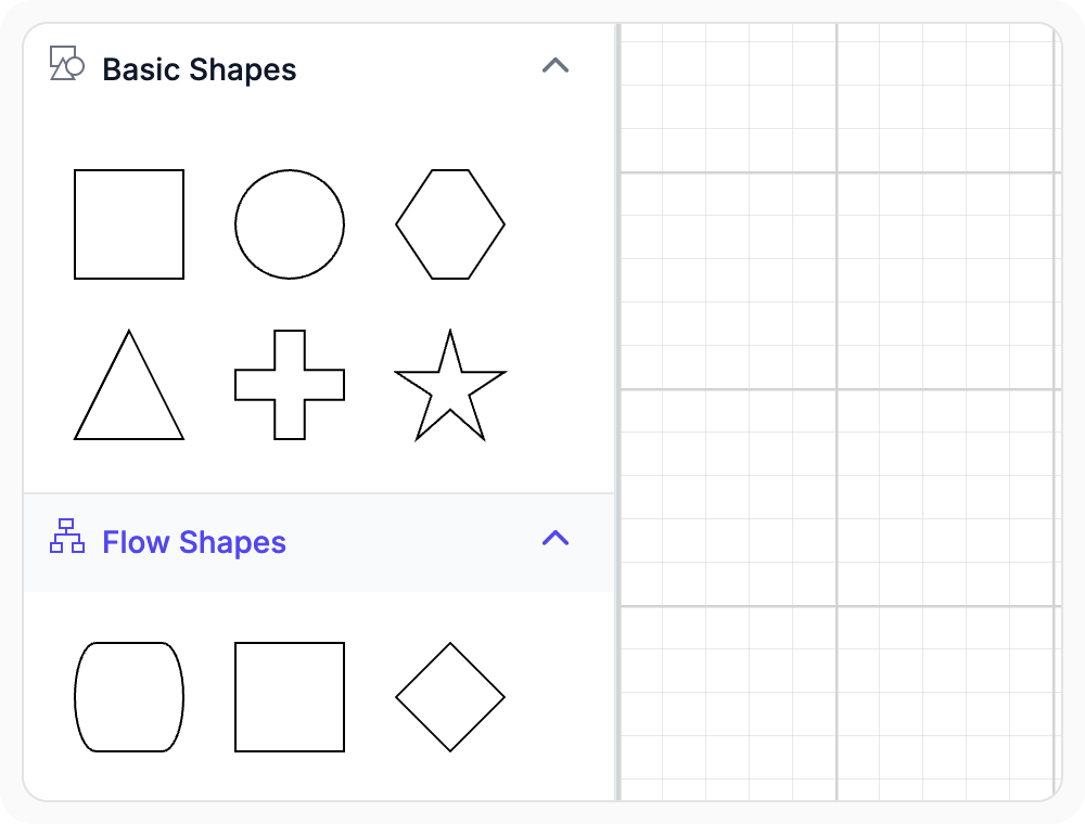 Collapsible categories in React Diagram Symbol Palette