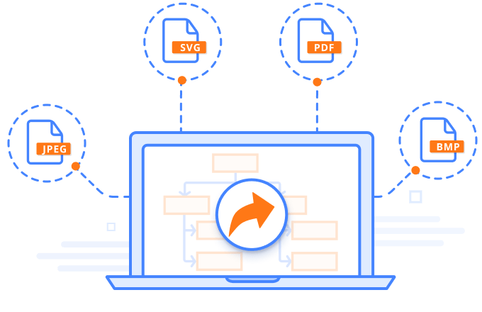 Export the diagram to various formats using Vue Diagram.