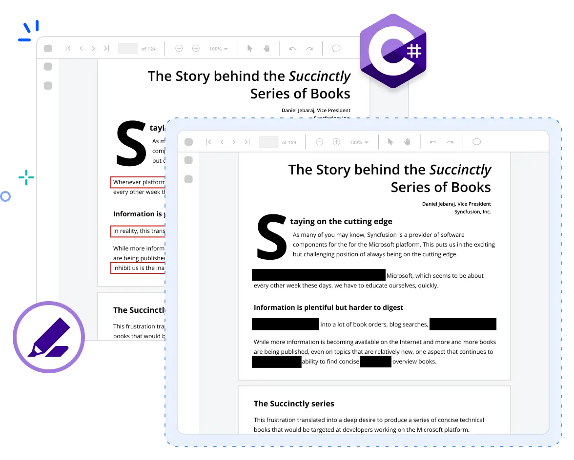 Redaction in .NET Core PDF.