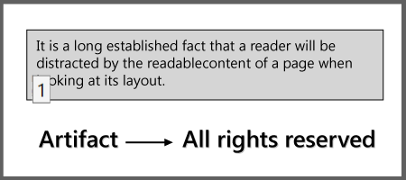 Artifact in accessible PDF C#