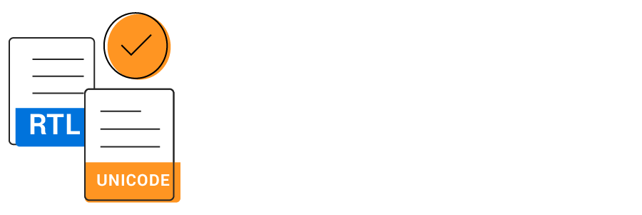 Unicode and RTL text.