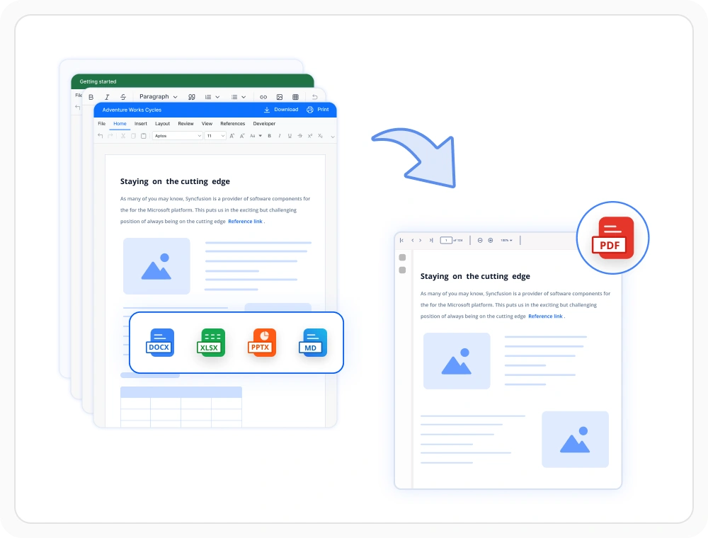 Bulk Word, Excel, and PowerPoint report conversion to PDF