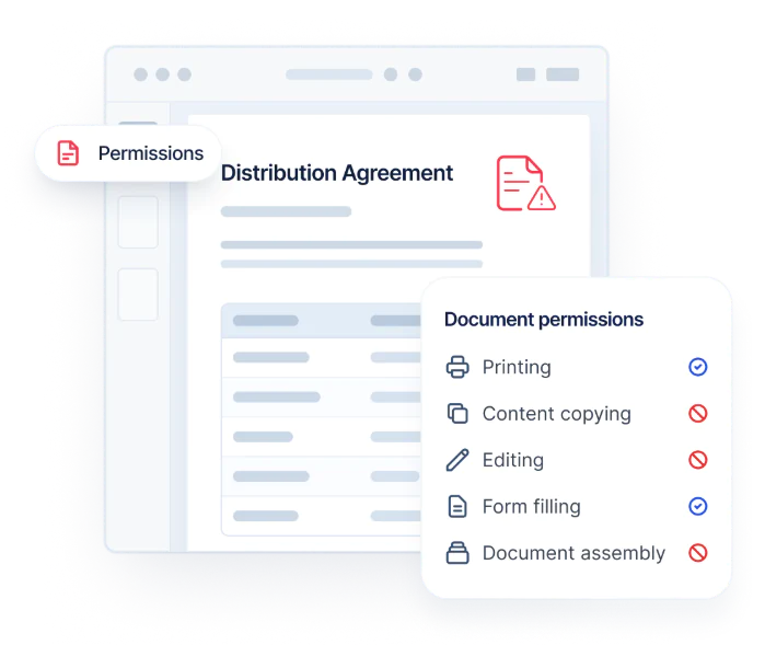 Restrict document permissions.
