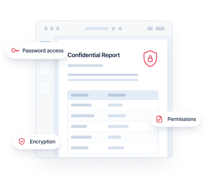 Encrypt PDF documents.