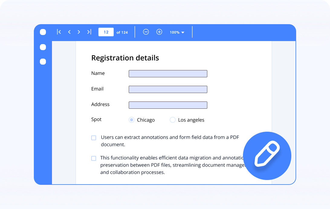 Read and modify form fields in JavaScript PDF.