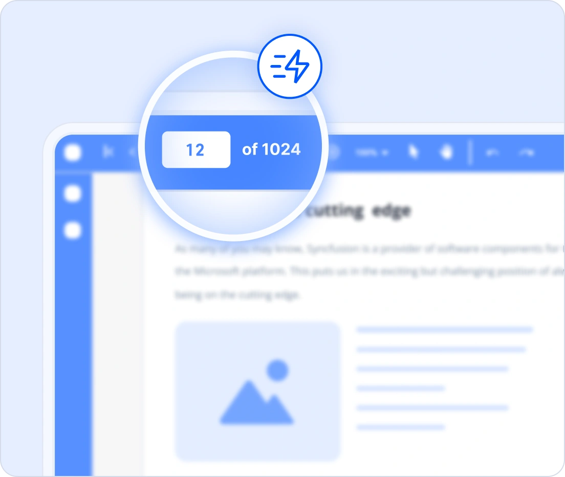 Enterprise-grade PDF scalability.